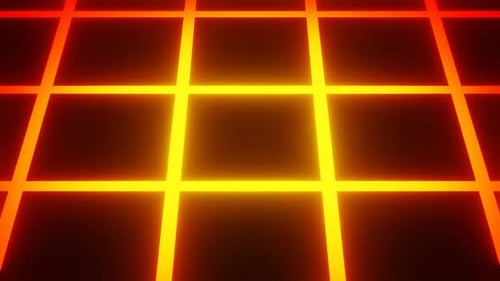 Red To Yellow Colored Grid Background Loop Animation In 1080Hd