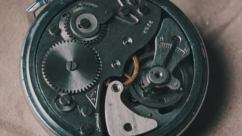 Inner Workings of a Vintage Pocket Watch