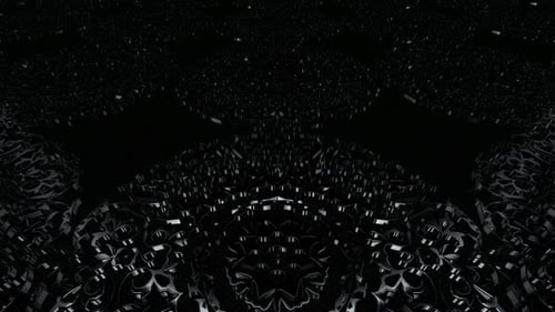 Dynamic Dark Metallic Abstract Shapes Seamless Loop