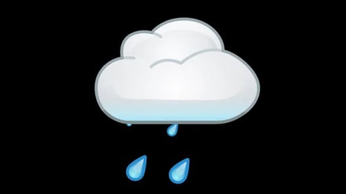 Cartoon Rain Cloud Weather Animation