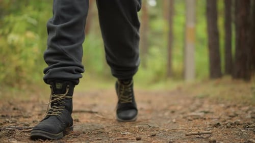 Vigorous Trail Walking Adventure Active Outdoor Trek with Steady Footfalls Energetic Journey Through