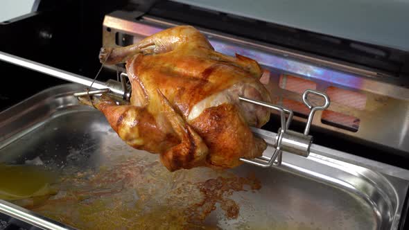 Chicken is rotating in the gas grill, Food Stock Footage ft. chicken ...