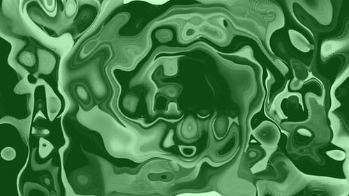 Abstract Green Fluid Morphing Liquid Background Loop