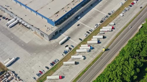 Transport Industry Aerial Cargo Business View Truck Technonlogy Logistic