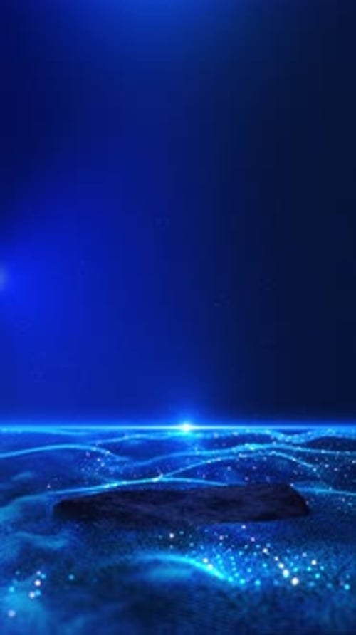 Futuristischer Cyber-Big-Data-Flow Partikel Digitaler Datenfluss Datenwissenschaft Künstliche Intelligenz
