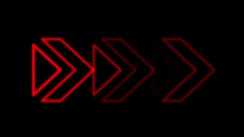 Animated Flashing Red Neon Arrows Element