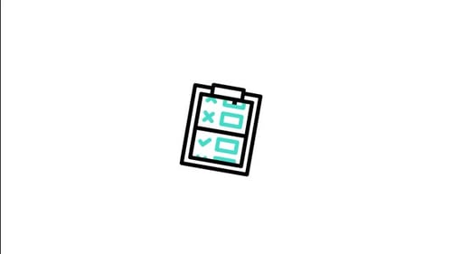 Flat Design Animated Checklist Icon