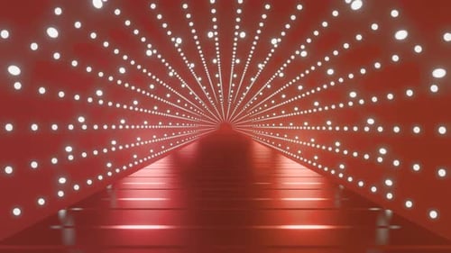 4K-Animation für abstrakte Licht-Science-Fiction-Tunnel mit nahtloser Schleife