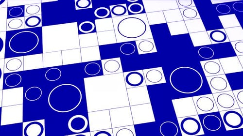 Surface of Mosaic Squares and Circles