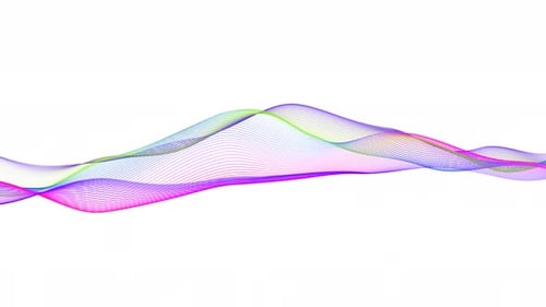 Colorful Fluid Wave Lines Motion Background