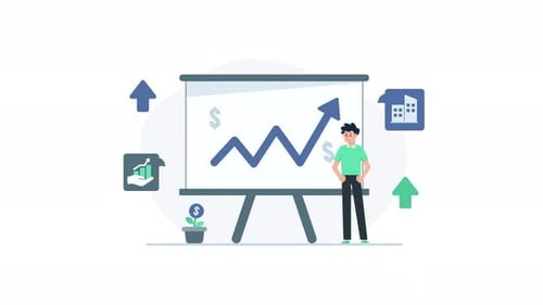 Flat Design Business Growth Explainer Animation