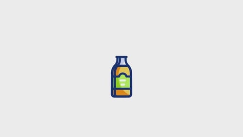 Animated Abstract Bottle Icon Loop