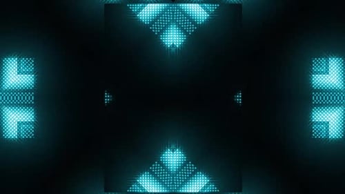 Dynamic digital pattern pulses with vibrant blue neon energy