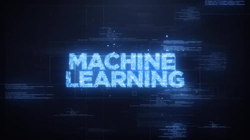 Machine Learning Word On Dynamic Technology Background