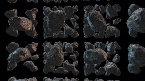 Rocks Falling From The Sky Alpha Channel