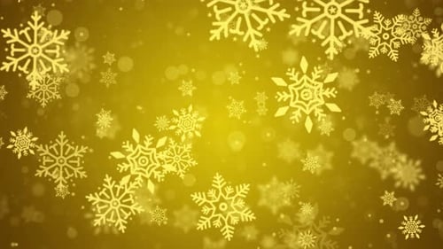 Golden Bokeh Glittering Particles Snowflakes Snow and Shine Lights Christmas