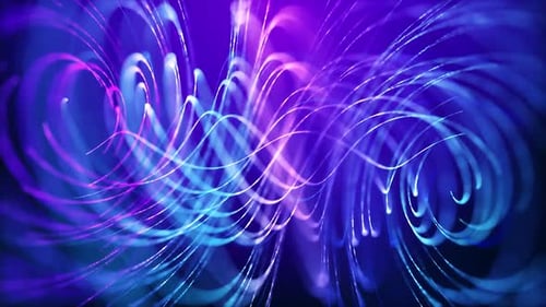 Abstract Glowing Neon Light Trails Background