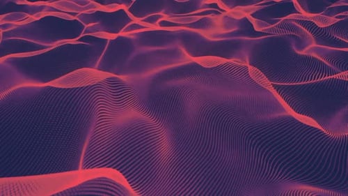 Red Glowing Lines Motion Loop