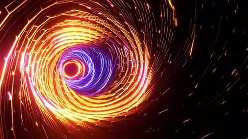 Storm Wave Orange Steel Vj Loop Animation