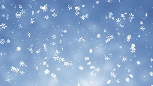 Frosty Winter Snowflake Falling V3