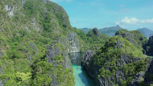 Aerial view of Big Lagoon in the Philippines