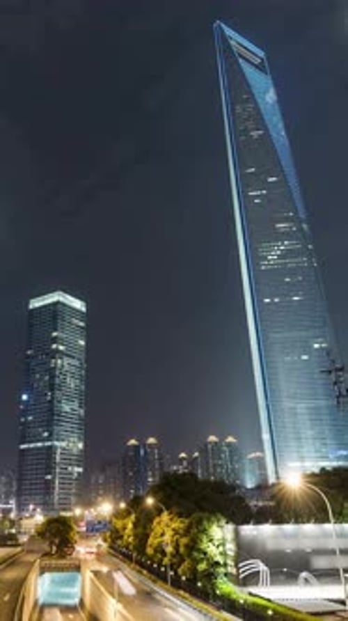 Vertical View Of Shanghai Cityscape, China