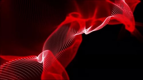 Red Abstract Particle Wave Background Loop V3