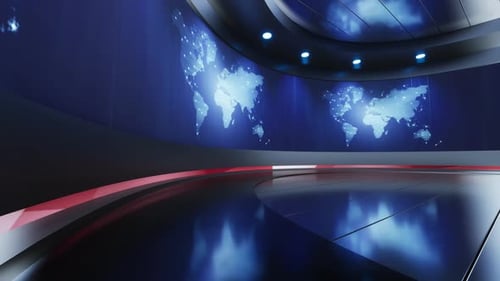 Virtuelles 3D-Studio, News Studio-Hintergrund
