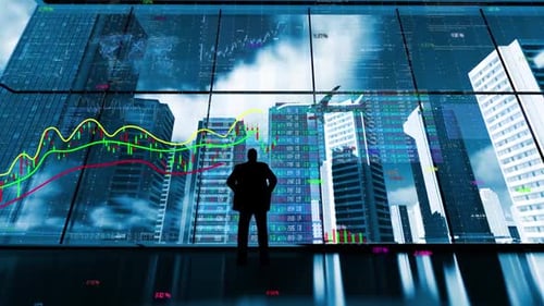 Businessman Analyzing Stock Market Data