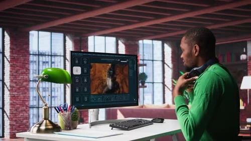 Un éditeur de vidéastes crée du matériel artistique basé sur l'IA à l'aide d'un logiciel de conversion de texte en vidéo