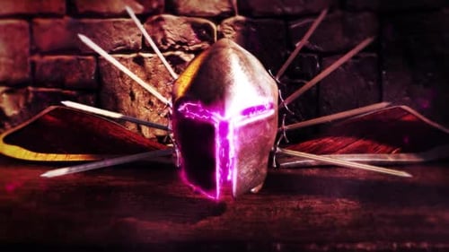 Epic Spartan Helmet Reveal with Glowing Energy
