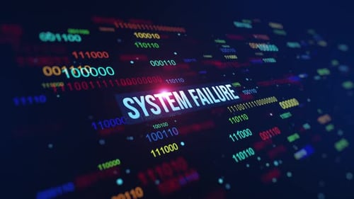 Systemfehler Digitaler Binärcode-Hintergrund