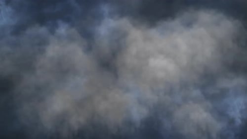 Dramáticos nuvens de tempestade escura e trovoadas