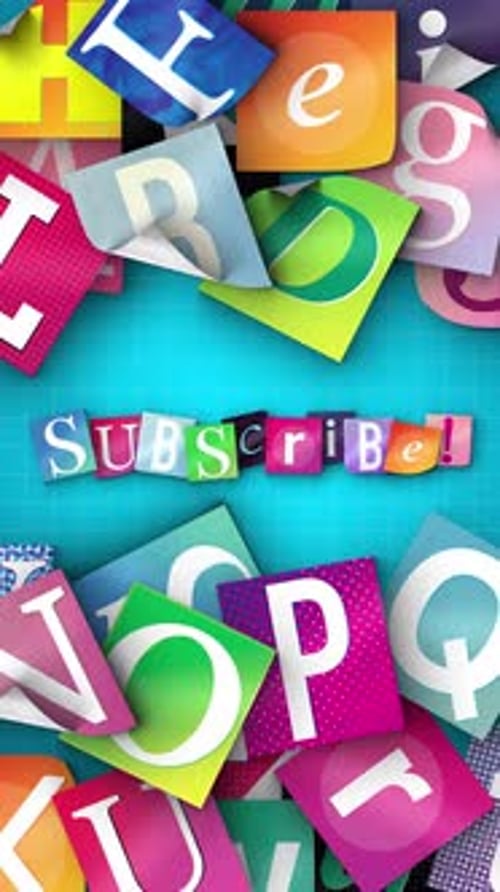 Colorful Paper Cutout Letter Reveal Title