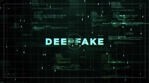 Deepfake Glitch Hud-Hologramm-Video im Satellitenstil