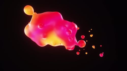 Bunte Metaball-Formen, sich verändernde Hintergrundschleife