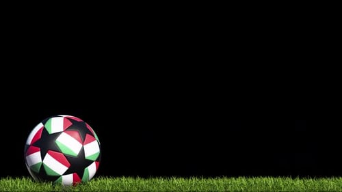 Hungary Soccer Ball On The Grass