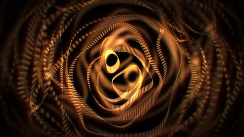 Dynamic Abstract Golden Swirling Lines Background