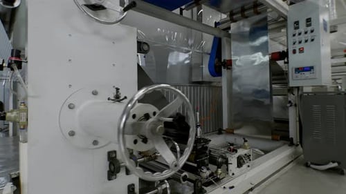 Industrial Machine Processing Sheets of Material