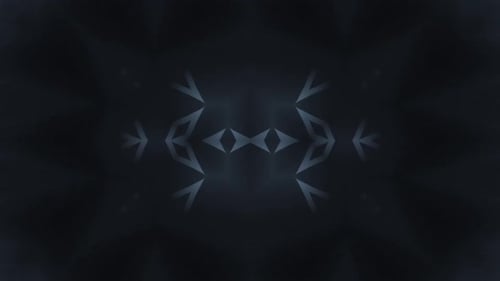 Dynamic kaleidoscope pattern with glowing geometric shapes motion