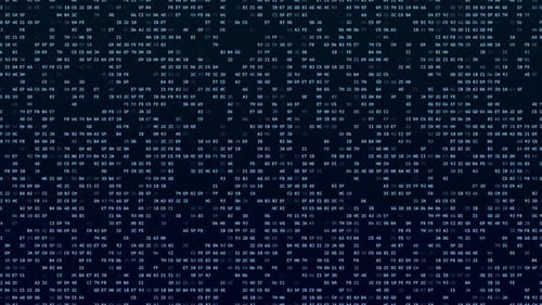 Futuristic Information Technology Background: High-Tech Binary Code Animation