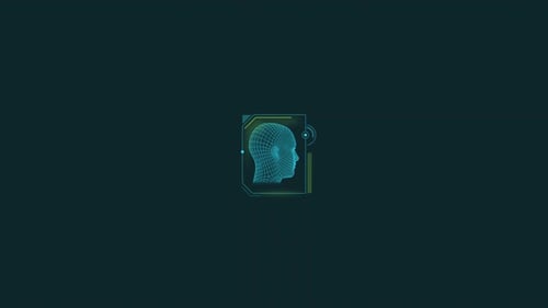HUD Element Animation of 3D Human Head