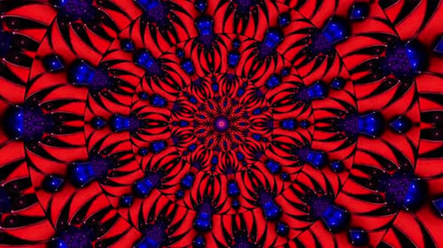 Mandala-Schleife mit rotem blauem Hintergrund
