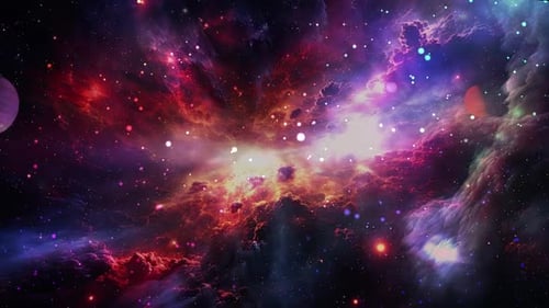 Flujo de nebulosas espaciales cósmicas