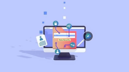 Cyber Security Animation for Data Protection and Privacy Concepts.