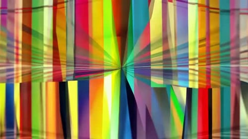 Abstrakte mehrfarbige Bewegungsgrafik mit geometrischen Formen mit