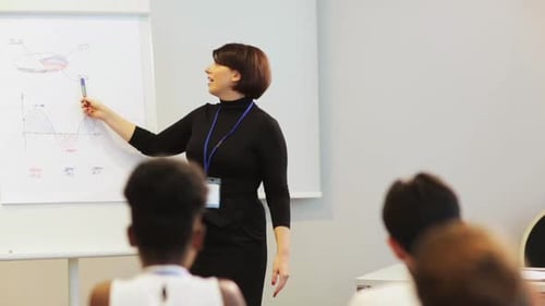 Business Strategy Presentation at Conference