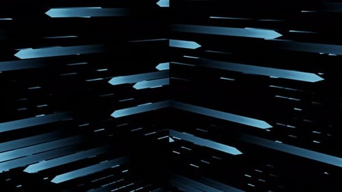 Abstract Blue Gradient Lines with Arrows Seamless Animation Background