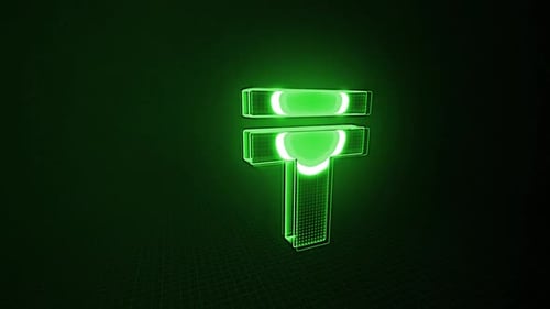 Neon Green Geometric Symbol Reveal Animation