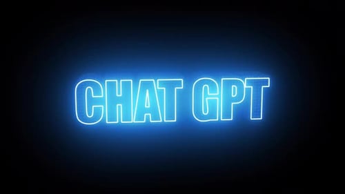 Chat GPT 3D-Textanimation auf Alphakanal